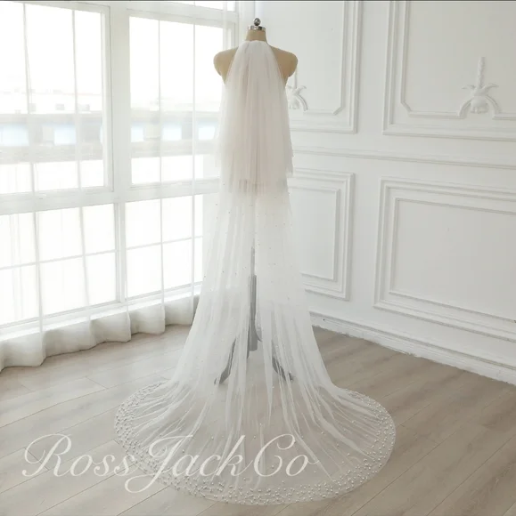 Accessories | Long 99 Pearl Wedding Veil | Poshmark